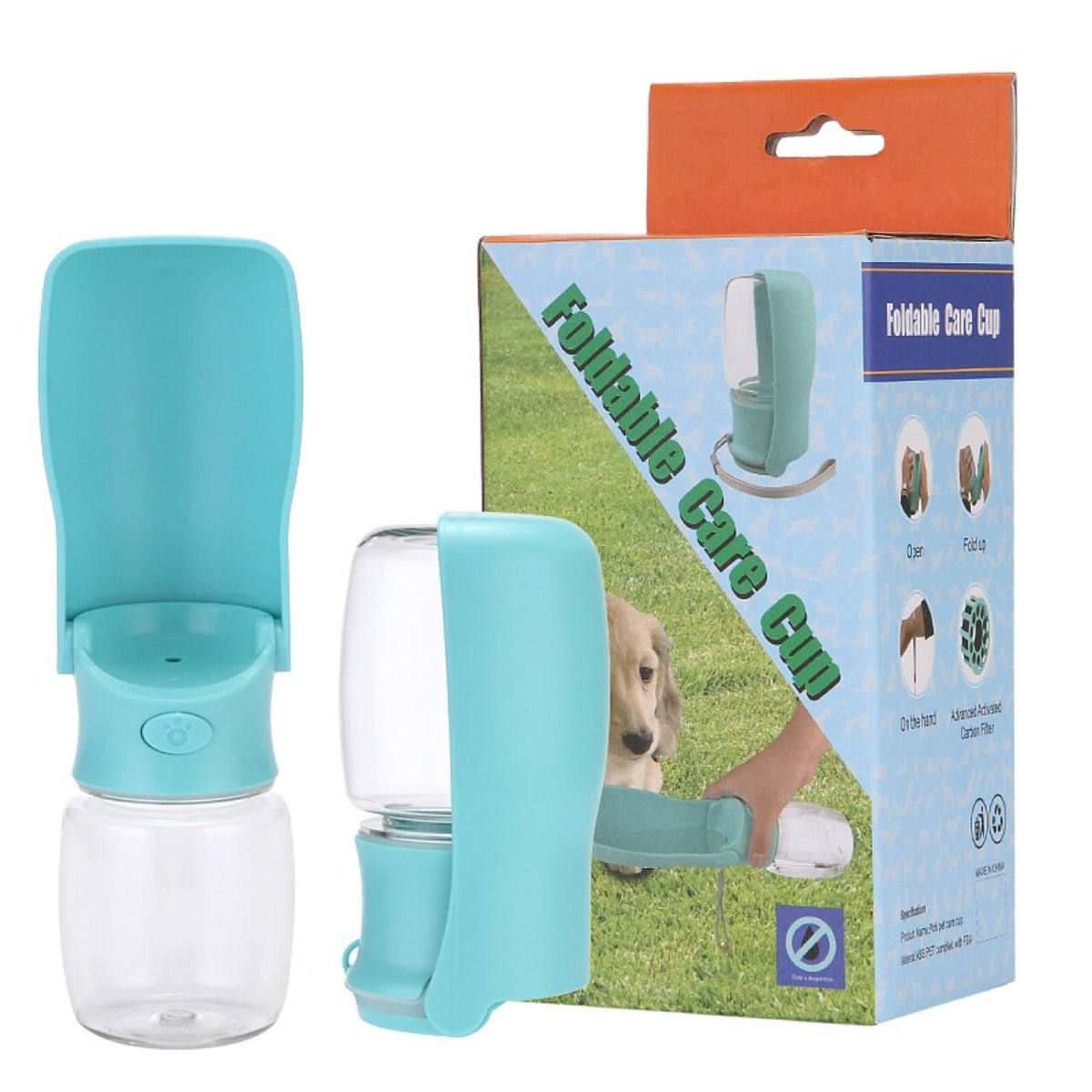 Foldable Travel Dog Water Bottle & Portable Dispenser